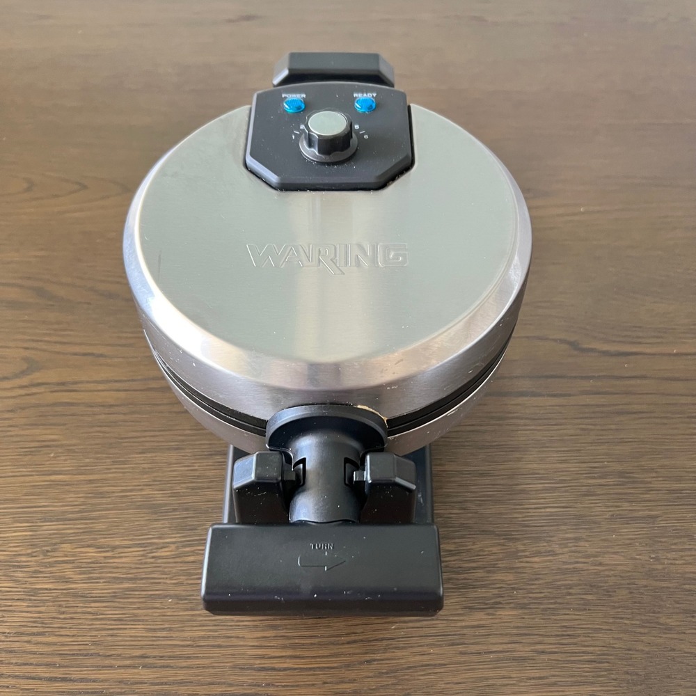 Waring Professional Belgian‎ Waffle Maker WMK200 Silver Rotary 1000W Nonstick